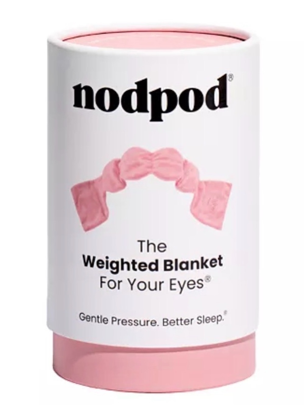 nodpod Pink Weighted Eye Mask - Gentle Pressure Sleep Mask